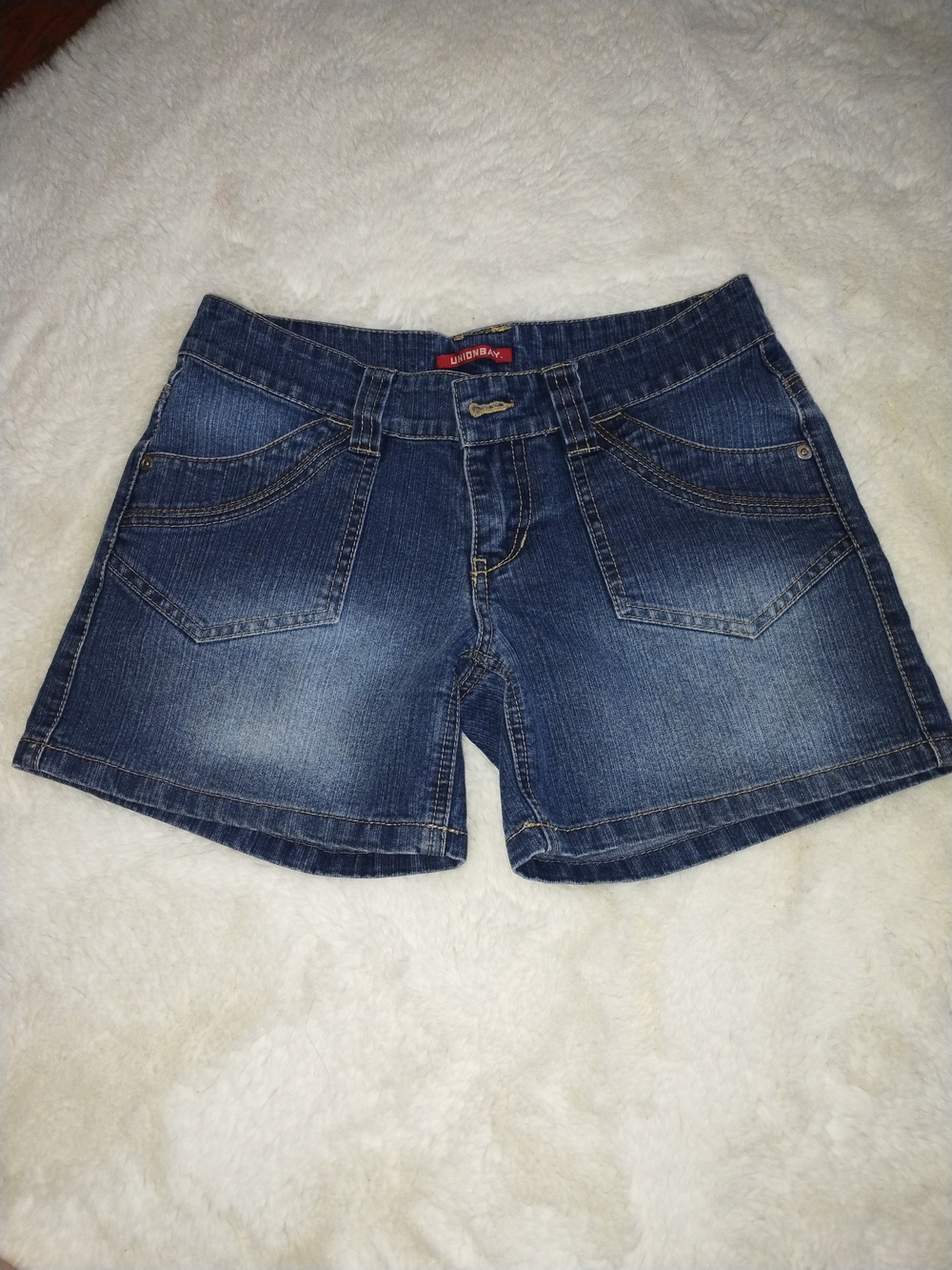 UNIONBAY Women's Faded Blue Denim Shorts